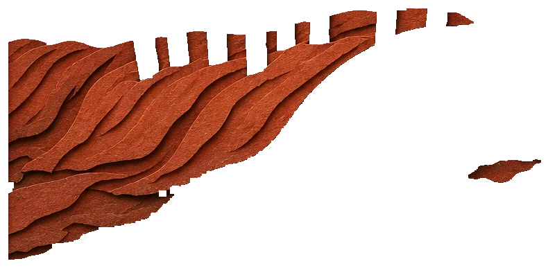 A rumpled red cloak spread over the lower body of the fallen man, with sword blades entering it