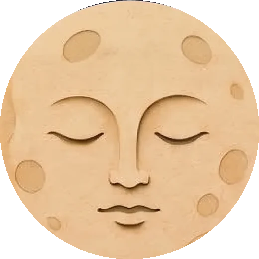 The face of the moon from our card