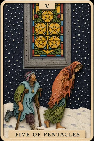 Five of Pentacles card