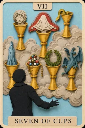 Seven of Cups card
