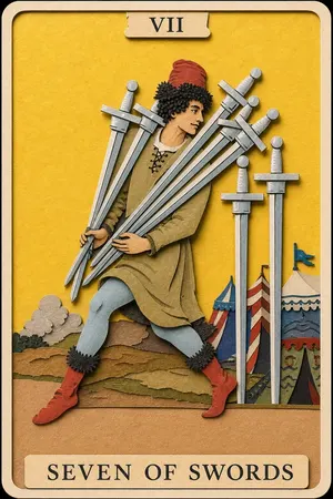Seven of Swords card