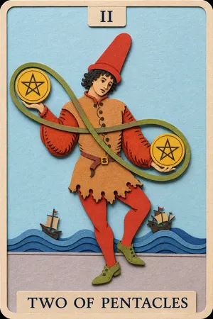 Two of Pentacles card