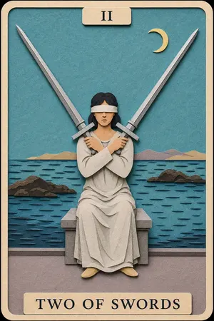 Two of Swords card