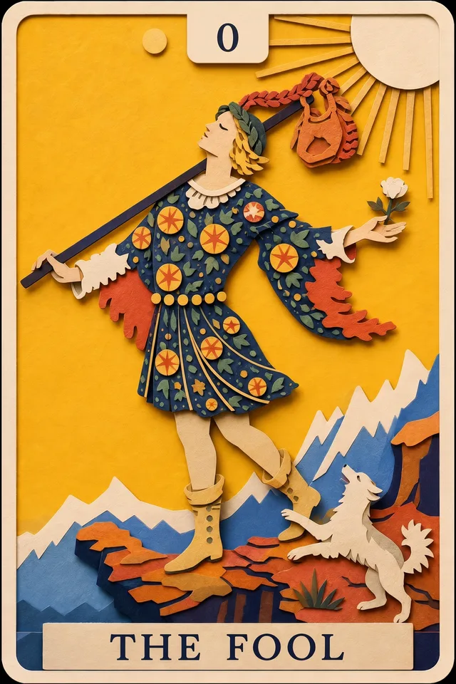 The Fool card, upright