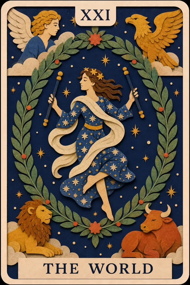The World card, upright